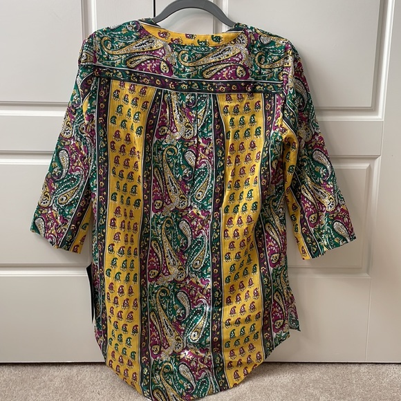 BCBG camila small blouse NWT metallic thread - Picture 11 of 13